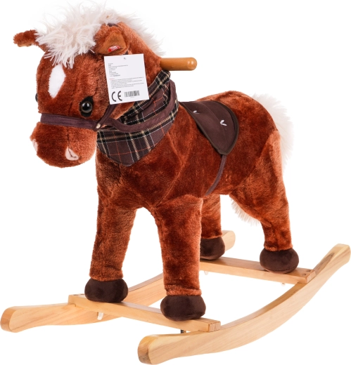 Unicornio balancín para niños 24m+ con asas de madera y sonidos