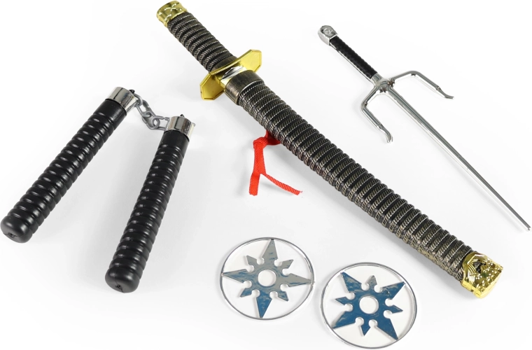 Set ninja con daga y accesorios