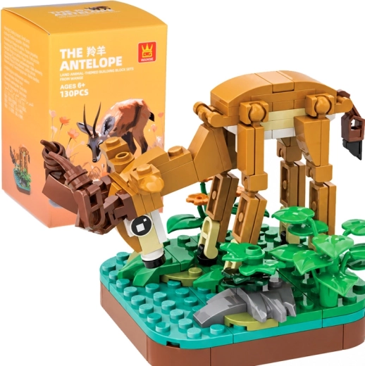 Set de construcción técnico de animales salvajes: antílope, 130 piezas