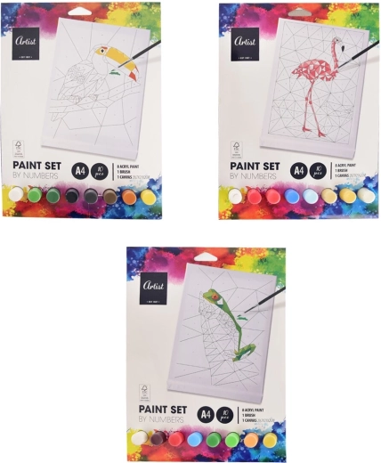 Set creativo de pintura por números (10 imágenes)