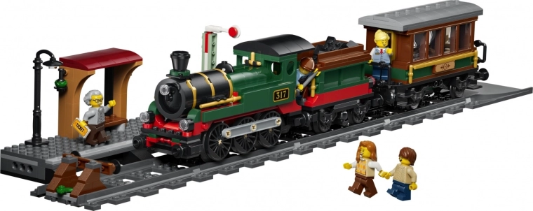 Locomotora de vapor retro llena de detalles