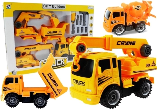 Set de vehículos de construcción desmontables