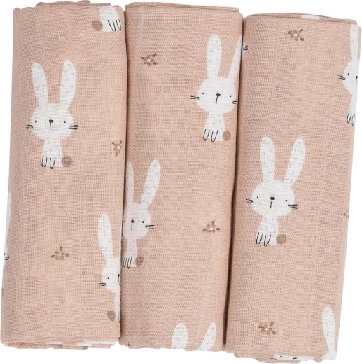 FreeON Bubaba pañales de tela beige bunnys - 3 uds