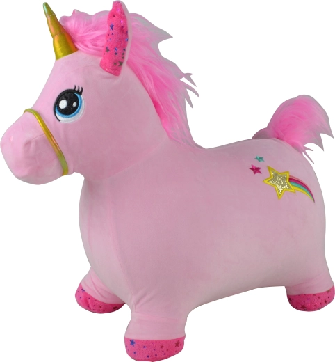 Unicornio saltarín rosa con sonido