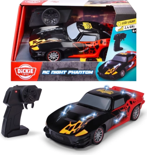 Coche RC Night Phantom con luces LED, 20 cm
