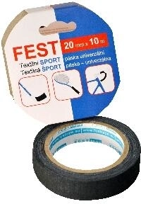 Cinta textil deportiva 20 mm × 10 m negra