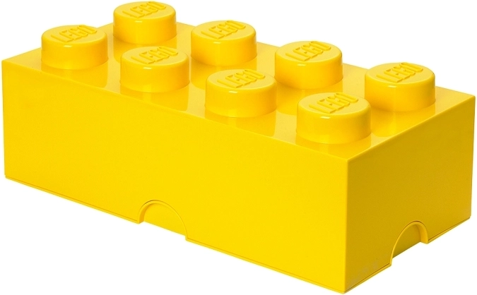 Caja de almacenamiento Lego 8 amarilla