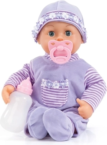 Muñeca interactiva bebé Bayer Design First Words morada de 38 cm