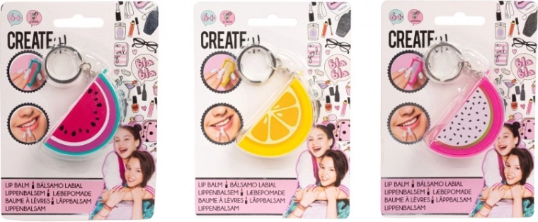Bálsamo labial con forma de fruta con colgante