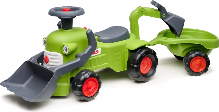Tractor de paseo con remolque, cargador y cuchara Falk