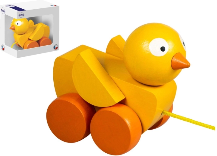 Pollito de arrastre de madera
