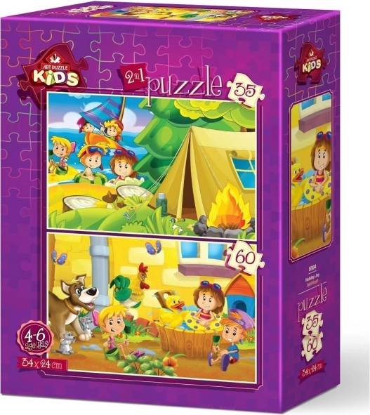 Art Puzzle Alegría de vacaciones 35+60 piezas