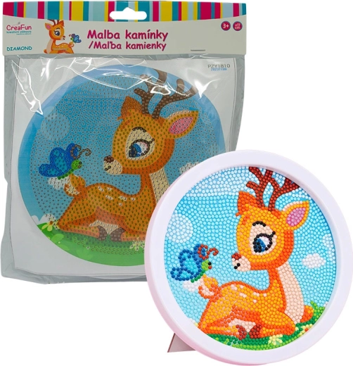 Pintura con diamantes con marco – pollito de dibujos animados 17 cm