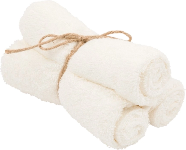 Toallas de bambú Timboo Daisy White 29,5 × 50 cm (3 uds)