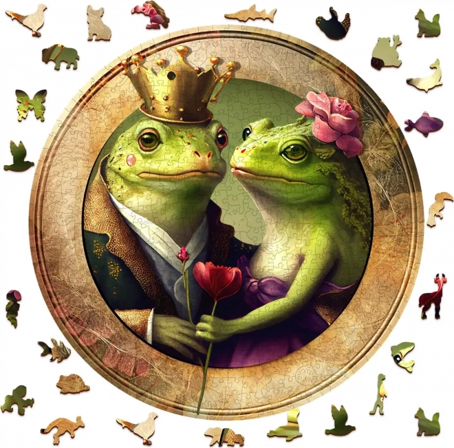 Puzle de madera Amor y ranas, 505 piezas