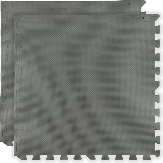 alfombrilla de espuma blanda HUMBI 120 × 60 cm, puzzles grandes impermeables, gris oscuro, 2 uds