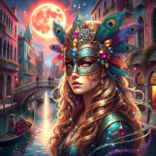 Puzzle cuadrado Bluebird Carnaval de Venecia – 1000 piezas