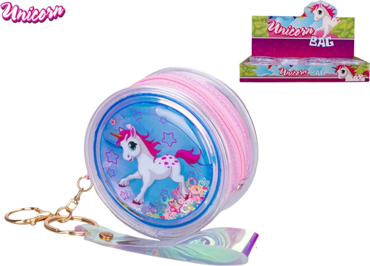 Mini bolso Unicorn con purpurina holográfica y colgante