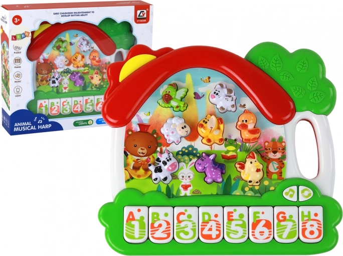 Teclado infantil con animalitos para aprender inglés – panel educativo interactivo