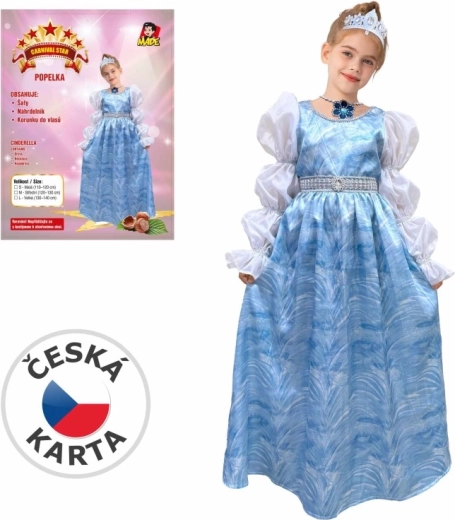 Disfraz de carnaval de Cenicienta para niños 120–130 cm
