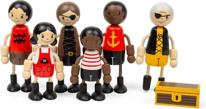 Bigjigs Toys figuras de madera Piratas