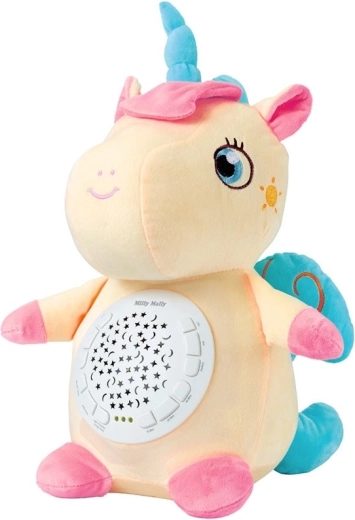 Peluche para dormir unicornio con proyector Milly Mally