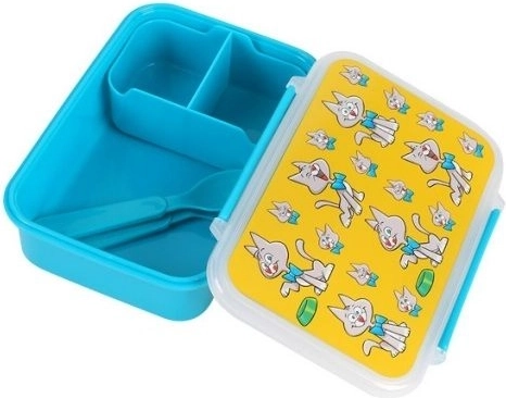 Lunchbox infantil Gatita con cubiertos