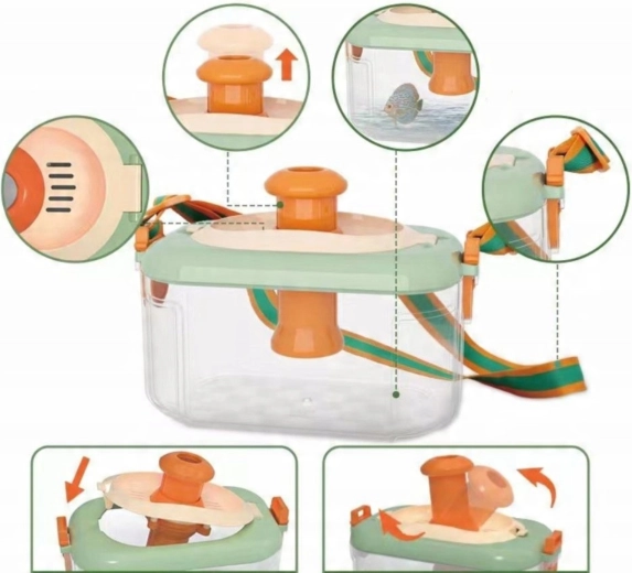 Práctico recipiente con correa