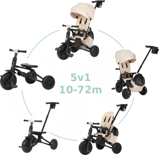 Triciclo Qplay Nova Max 5 en 1 beige – Beige
