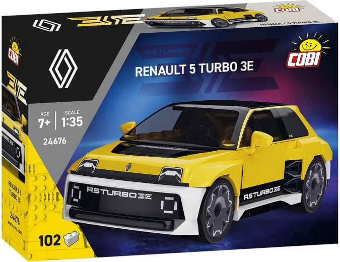 Kit de construcción Cobi Renault 5 Turbo 3E a escala 1:35 (102 piezas)