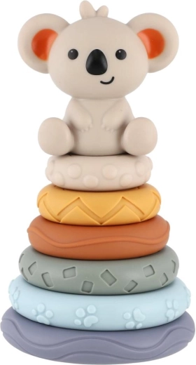 Aros apilables con koala para coordinación y destreza