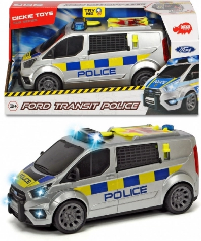 Vehículo policial FORD Transit con luces y sonidos, 28 cm