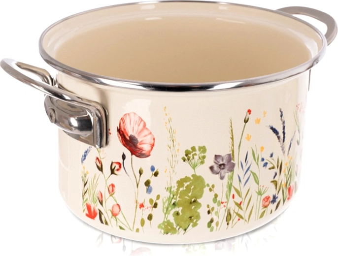 Olla esmaltada crema Maki 22 cm, 4 l