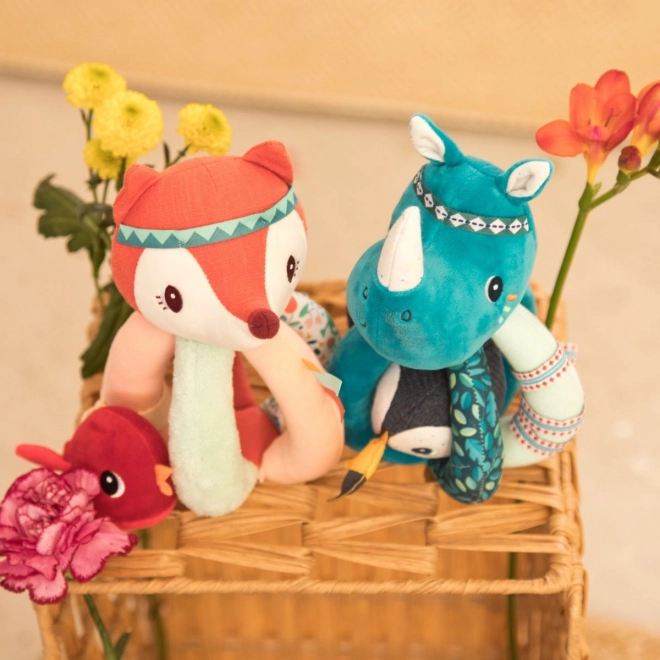 Lilliputiens sonajero zorra Alice con pajarito rojo