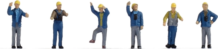 Set de figuras Noch: personal de maniobras – época III–IV (H0)