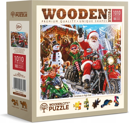 WOODEN CITY Rompecabezas de madera Navidad en pleno apogeo, 1010 piezas