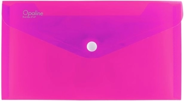 Carpeta/plástico con broche DL Opaline rosa (paquete de 5 uds.)