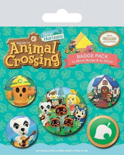 Set de insignias Animal Crossing – 5 piezas