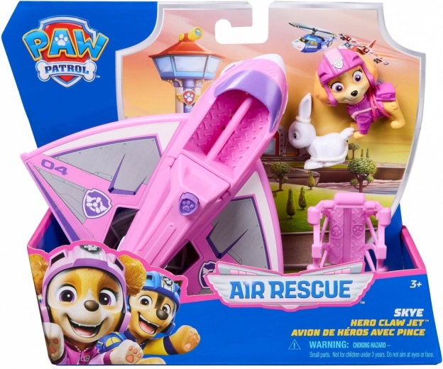 Spin Master PAW Patrol Air Rescue – Skye y el jet de rescate Hero Claw Jet con figuras