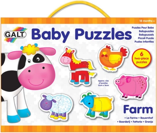 GALT puzzle para bebés granja 6×2 piezas