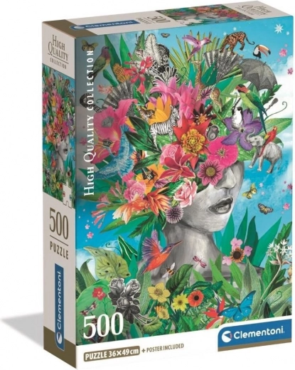 Puzzle Cabeza en la jungla 500 piezas CLEMENTONI