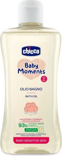 Aceite de baño Chicco con algodón y vitamina E para piel sensible 200 ml