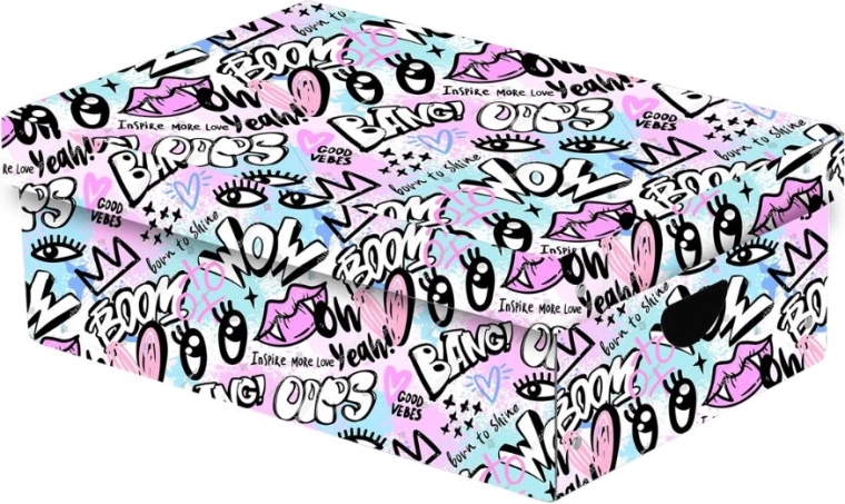 Caja de almacenamiento grande laminada Funny Girl