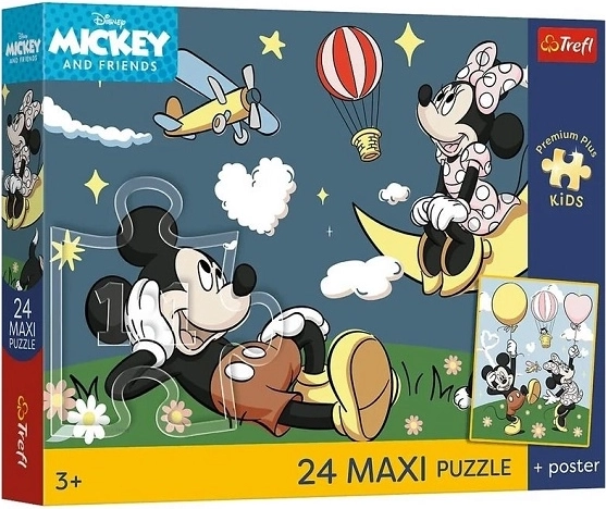 Puzzle maxi premium plus pro para niños Mickey Mouse – Amigos ratones (24 piezas)