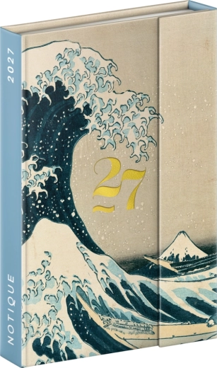 Agenda semanal magnética Notique Katsushika Hokusai 2027 11 × 16 cm