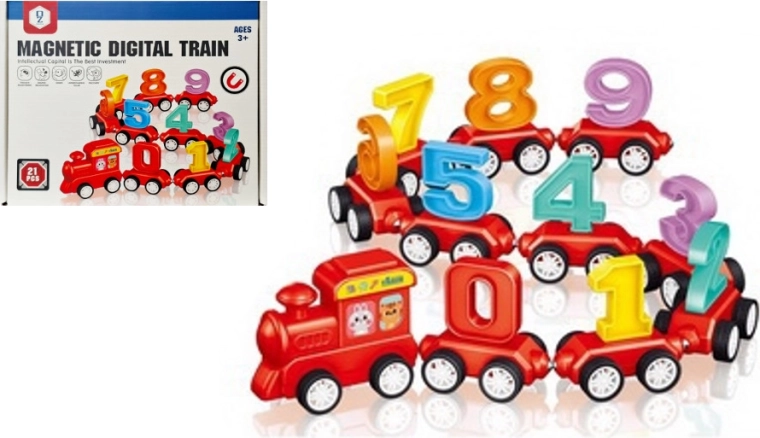 Tren magnético con números
