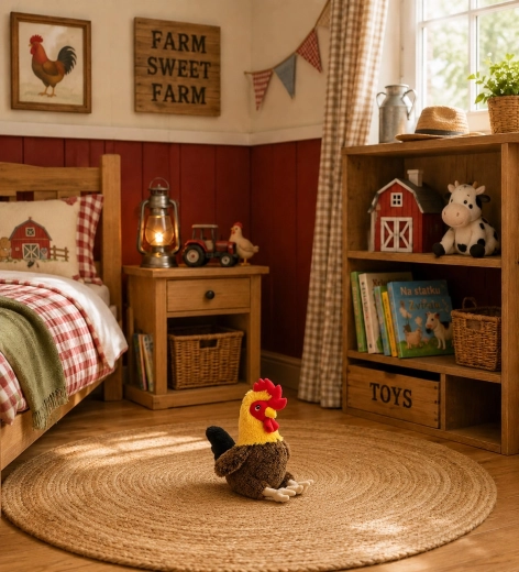 Diversión de granja en la habitación infantil