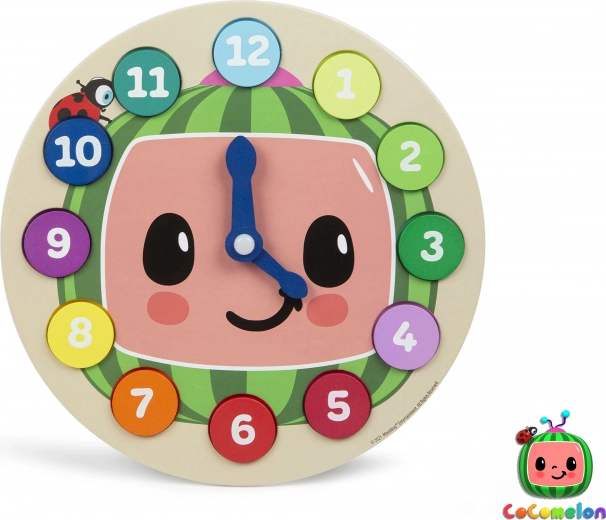 Reloj educativo de madera Cocomelon