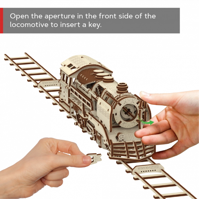 Puzle 3D de madera WOODEN CITY Express con vías