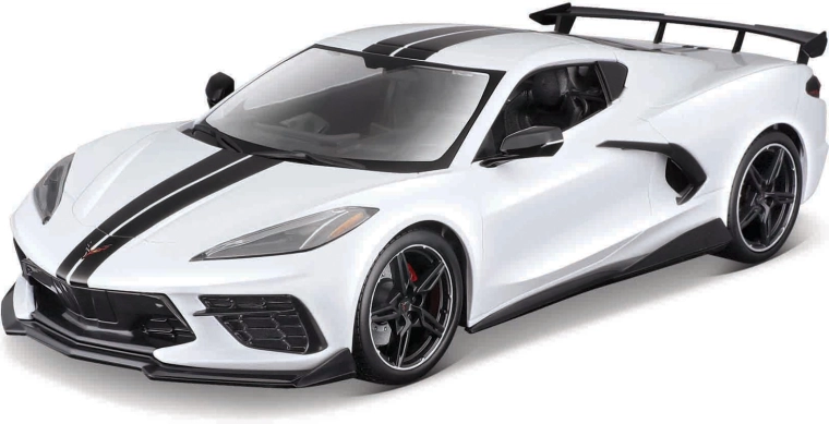 Maisto Chevrolet Corvette Stingray coupé high wing 1:18 blanca
